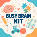 Busy Brain Kit printable task and energy planning pages (preview 1 of 5)