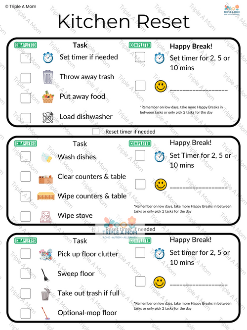 Busy Brain Kit printable task and energy planning pages (preview 2 of 5)