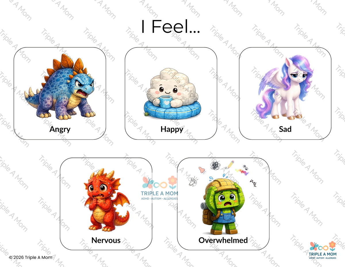 I Feel Poster to help kids name and share their feelings