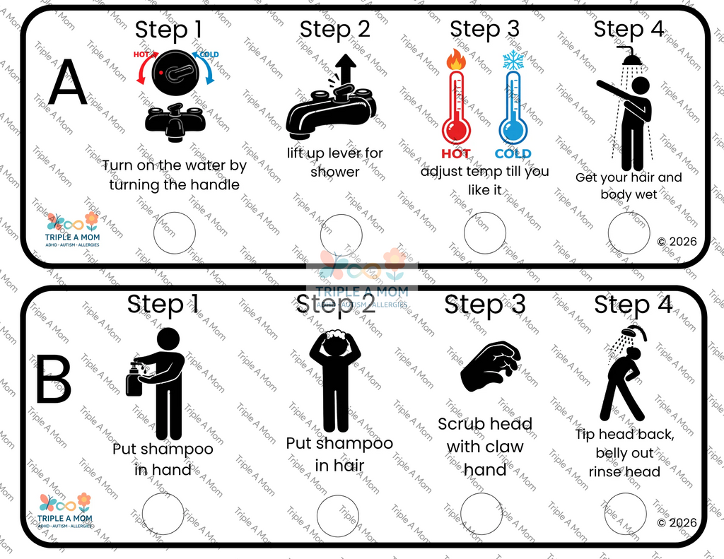 Hygiene Kit printable visual checklists for bathroom routines (preview 3 of 8)