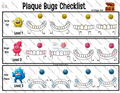 Plaque Bugs Flossing Checklist, a treasure-hunt flossing game