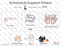 Emotional Support poster with strategies for feeling overwhelmed
