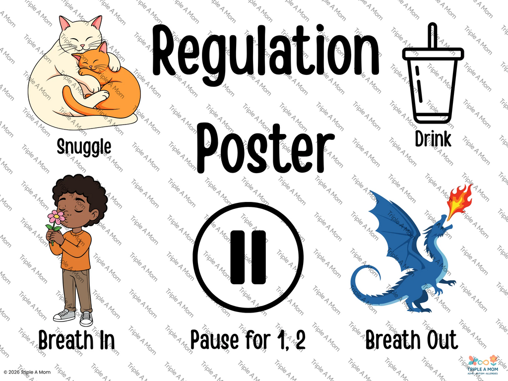 Regulation Poster with calming and regulation strategies (preview 4 of 4)