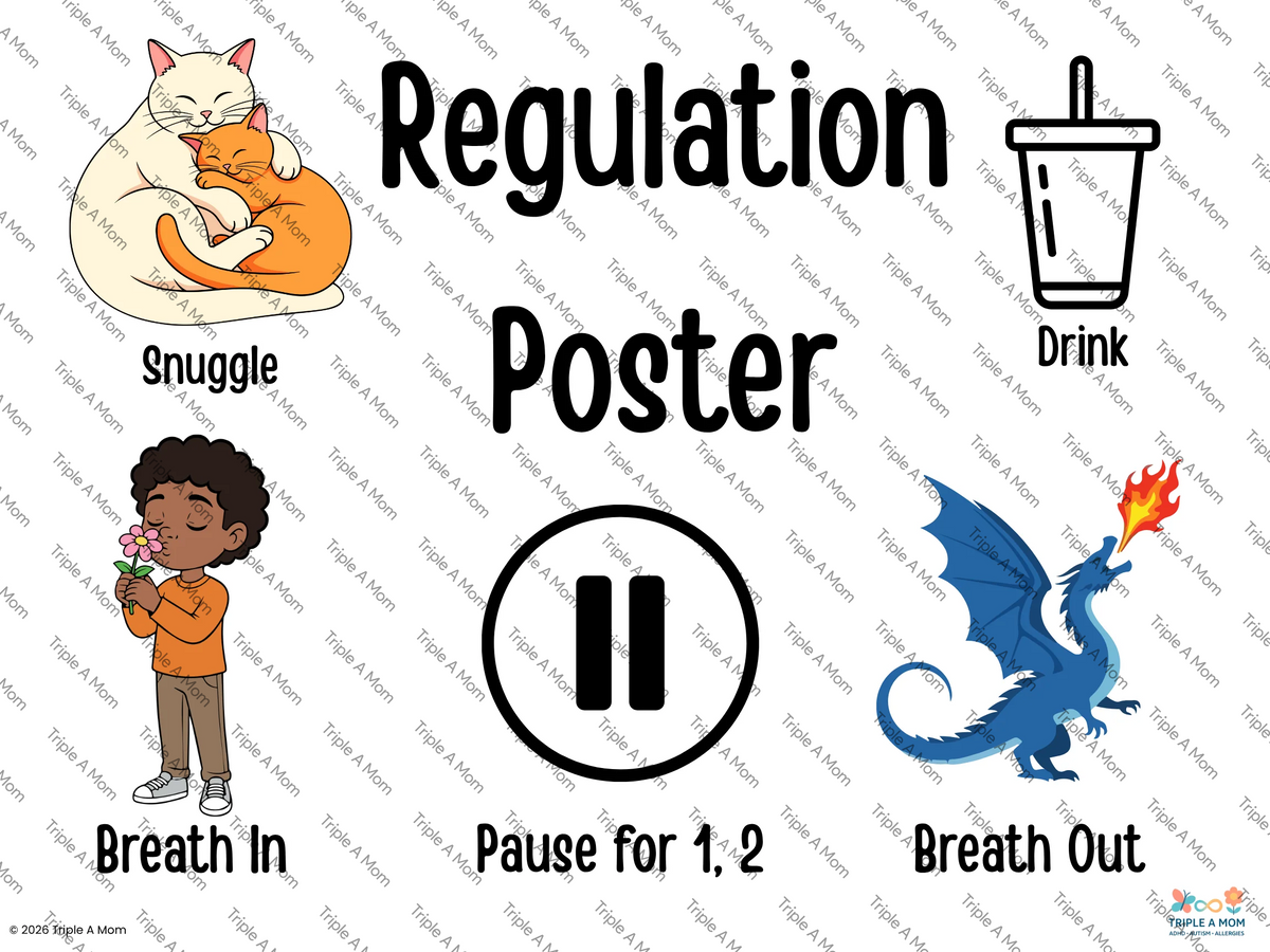 Regulation Poster with calming and regulation strategies (preview 4 of 4)