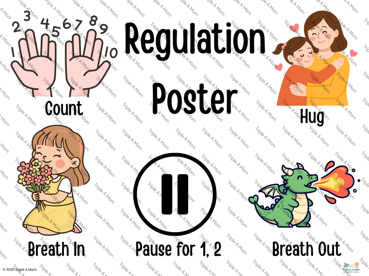 Regulation Poster with calming and regulation strategies (preview 2 of 4)