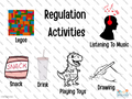 Regulation Activities poster with calming activity ideas (preview 1 of 3)