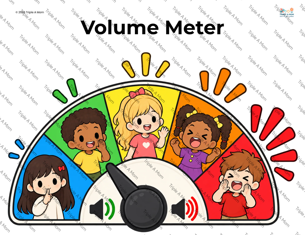 Volume Control Poster showing voice levels