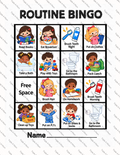 Kids Routine Bingo printable morning and evening routine game (preview 1 of 4)