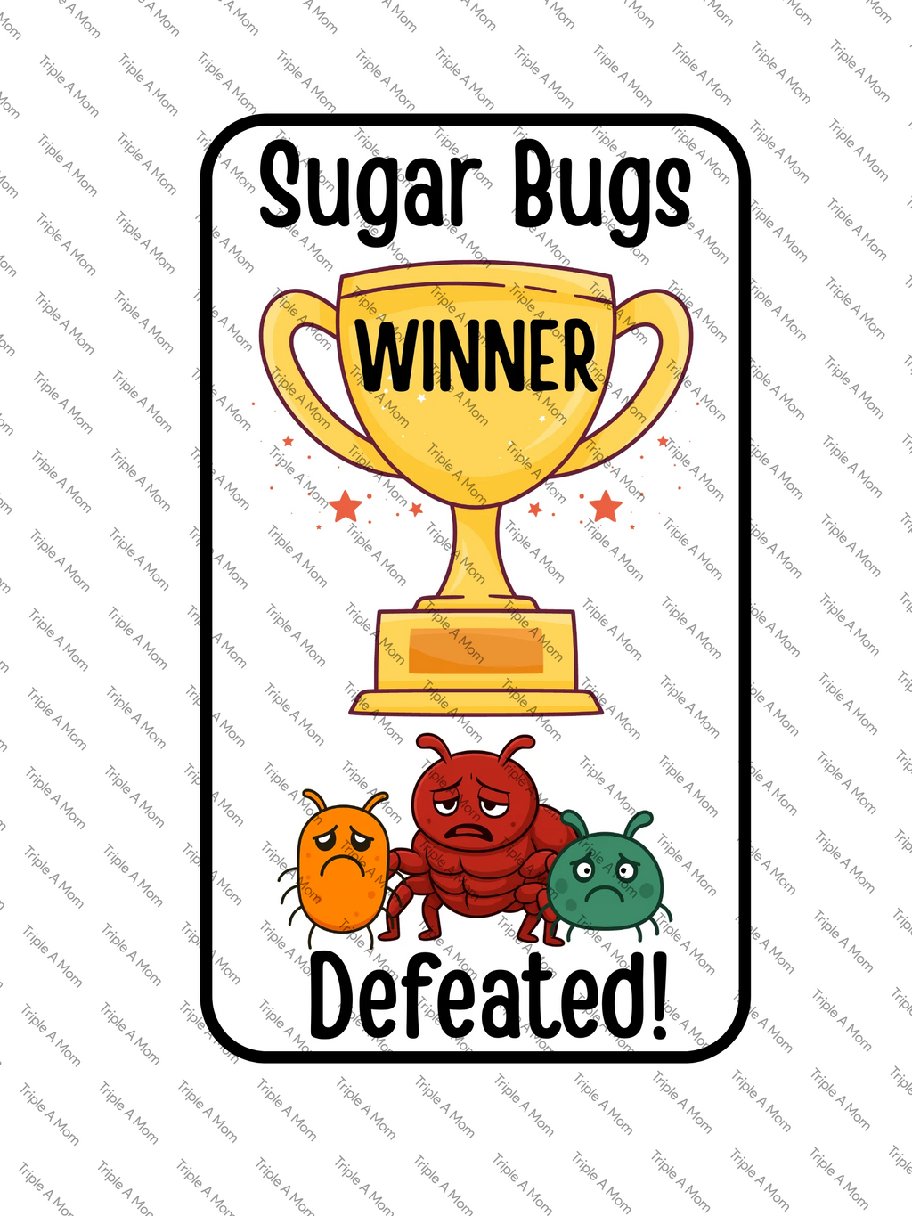 Battle of the Sugar Bugs printable toothbrushing card game for kids (preview 6 of 6)