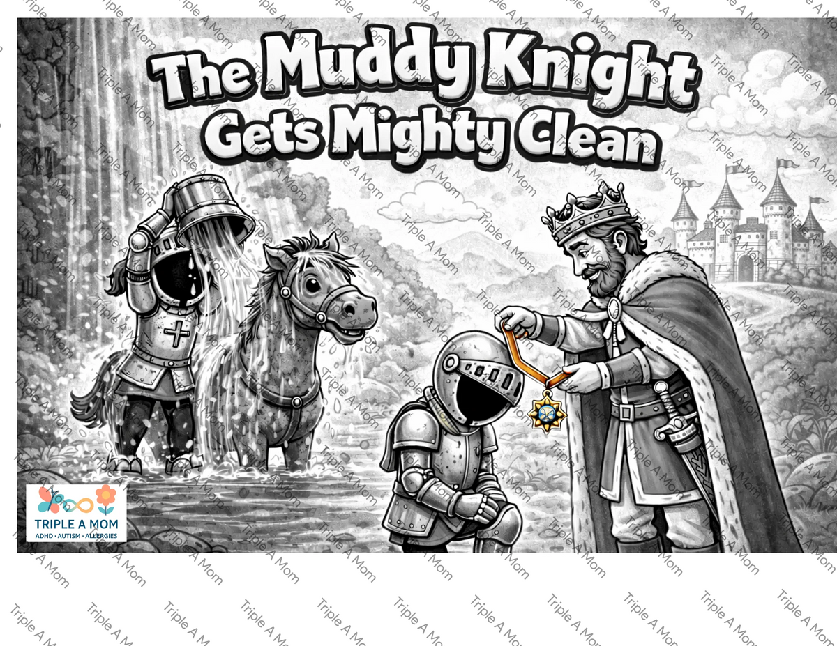 The Muddy Knight Gets Mighty Clean shower story and picture checklist (preview 1 of 6)