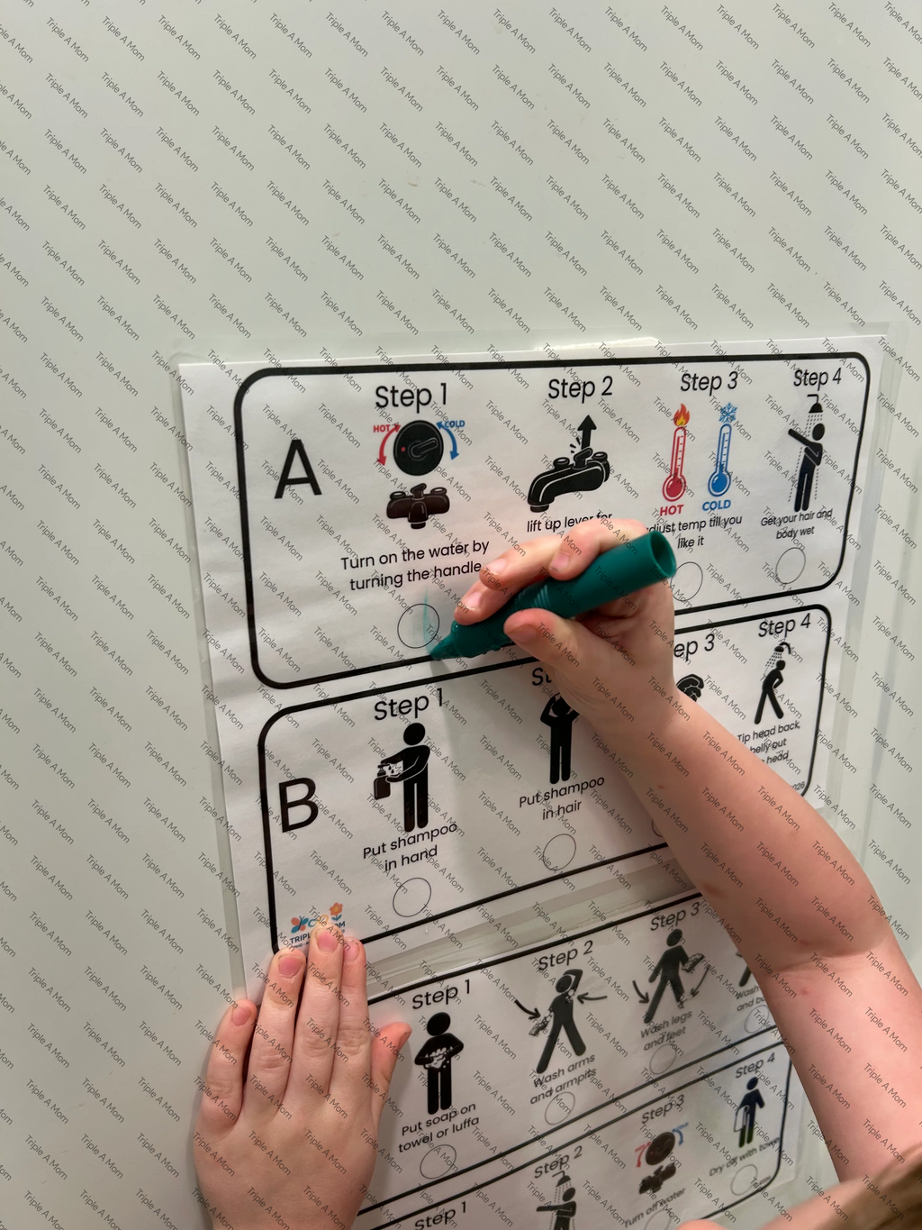 The Muddy Knight Gets Mighty Clean shower story and picture checklist (preview 6 of 6)