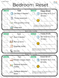 Bedroom Reset Checklist, a step-by-step visual cleaning checklist